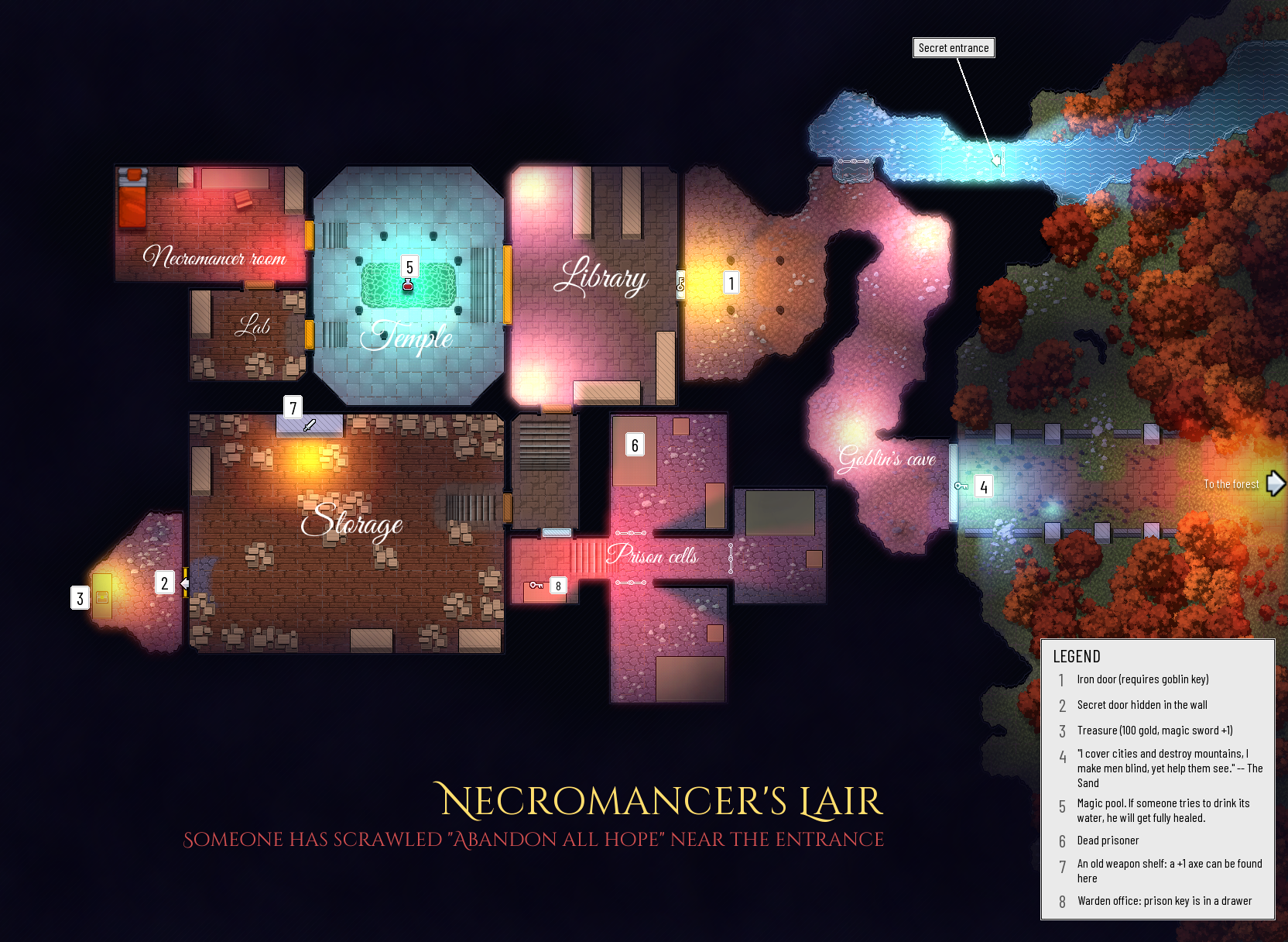 necromancer map darkest dungeon