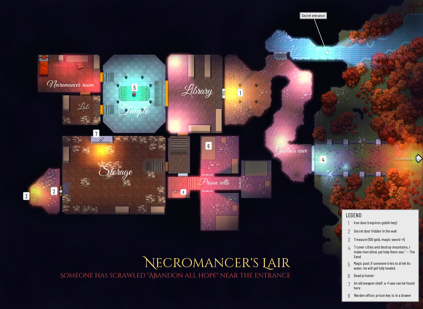 Deepnight Games RPG Map   Typical Necromancer Dungeon 